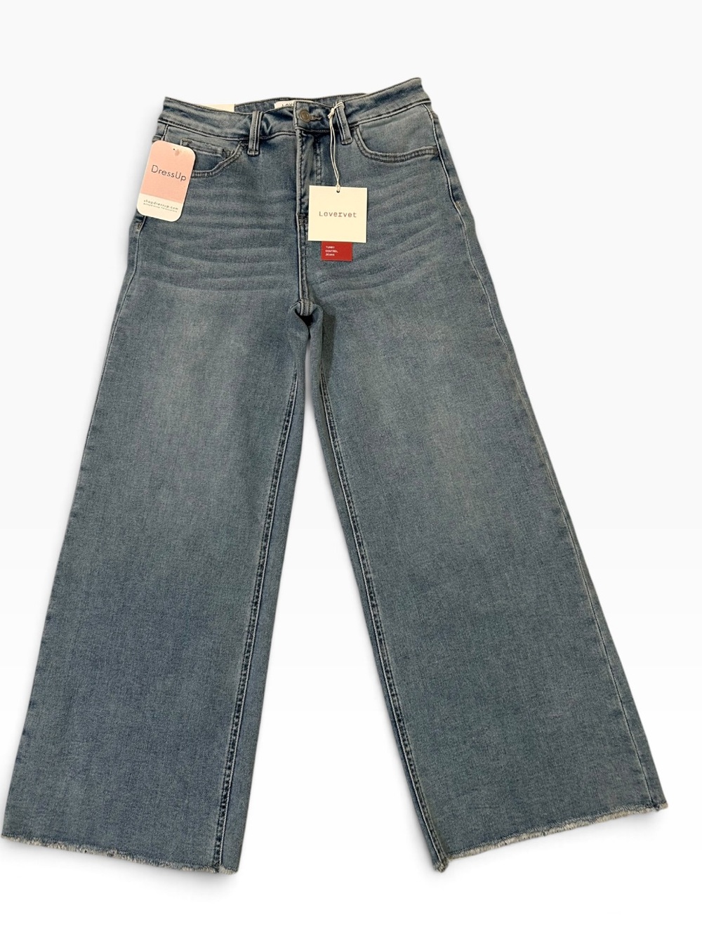 Lovervet by Vervet Tummy Control High Rise Wide Leg Jeans Size 28 | 27”L | NWT